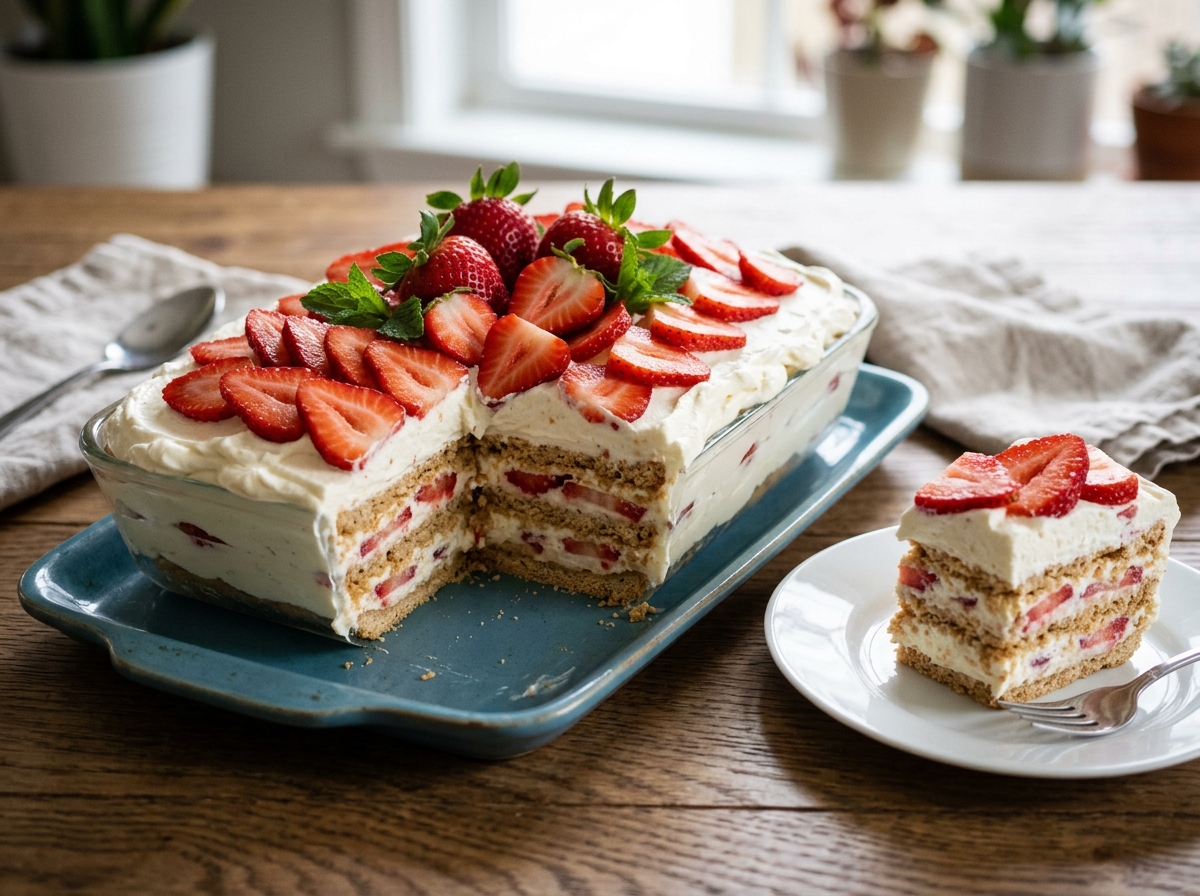 Strawberry Icebox Cake
