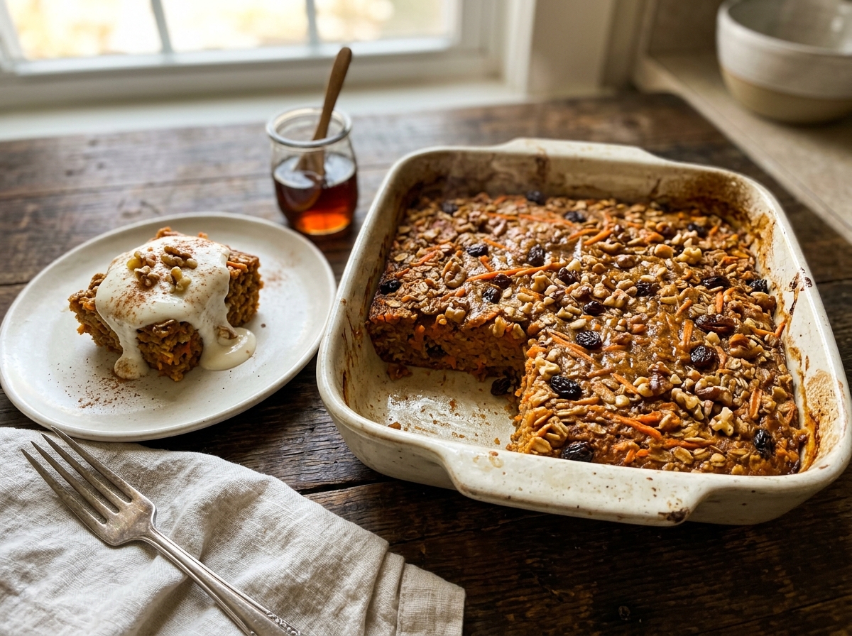 Carrot Cake Baked Oatmeal