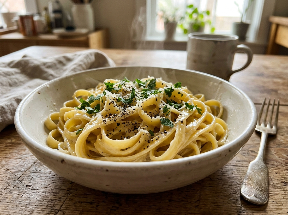 Skinny High-Protein Cottage Cheese Alfredo