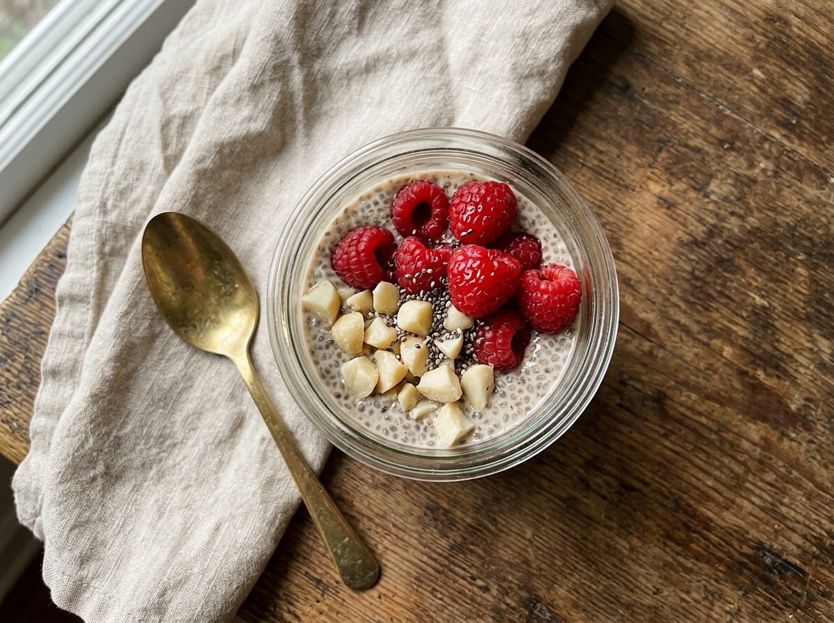 Macadamia Nut Chia Pudding for Glowing Skin