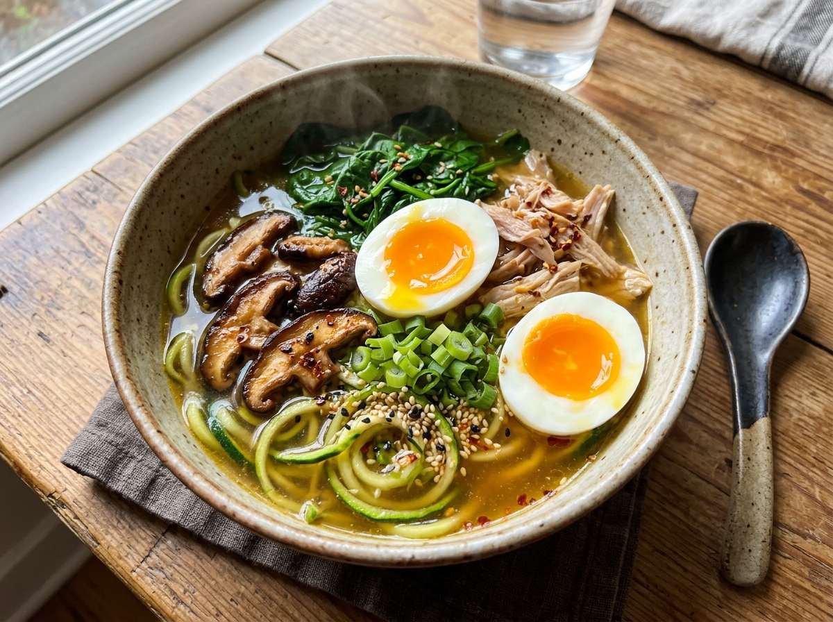 Low-Carb Zucchini Noodle Ramen